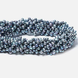 5x4mm Periwinkle Blue Top Drilled Oval Freshwater Pearl 15 inch 120 pieces (ONLINE ORDER ONLY)