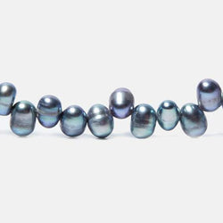 5x4mm Periwinkle Blue Top Drilled Oval Freshwater Pearl 15 inch 120 pieces (ONLINE ORDER ONLY)