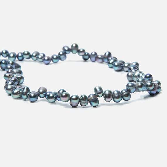 5x4mm Periwinkle Blue Top Drilled Oval Freshwater Pearl 15 inch 120 pieces (ONLINE ORDER ONLY)