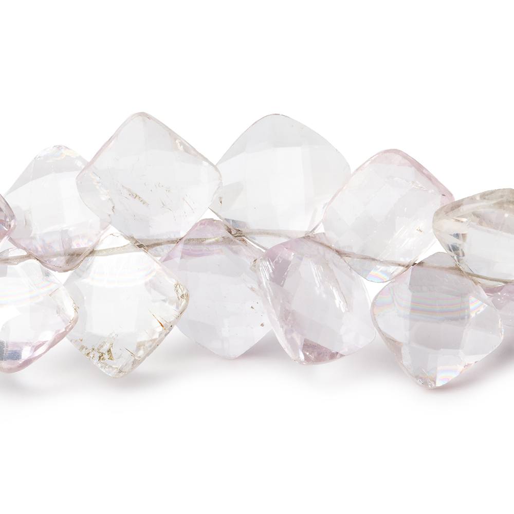 5x5-11x11mm Kunzite faceted pillow beads 6.5 inch 40 pieces (ONLINE ORDER ONLY)