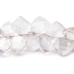 5x5-11x11mm Kunzite faceted pillow beads 6.5 inch 40 pieces (ONLINE ORDER ONLY)