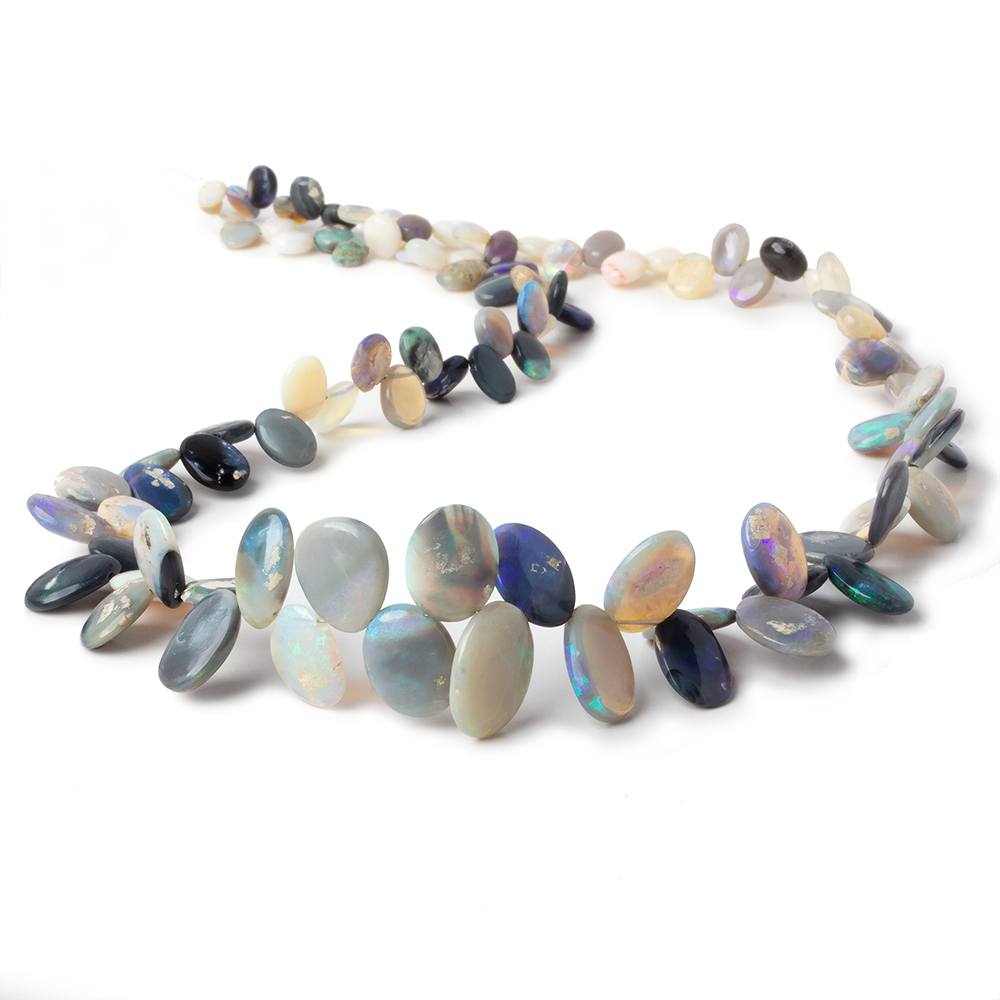 5x5-13x8mm Australian Opal top drilled nugget slices 18 inches 105 beads A (ONLINE ORDER ONLY)