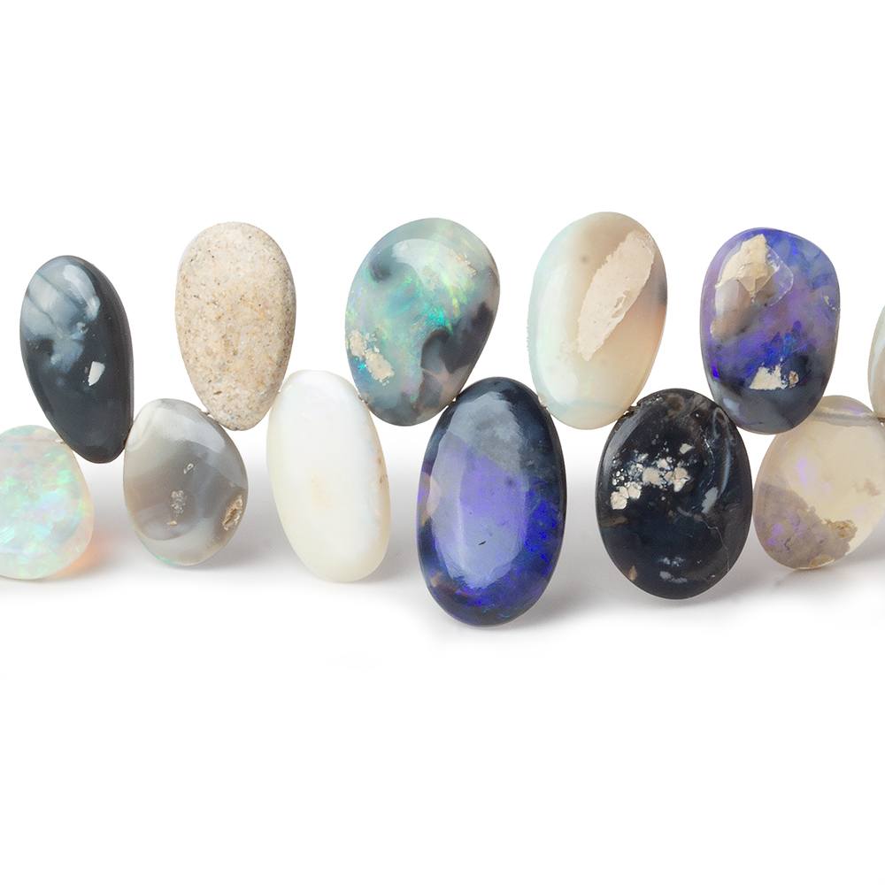 5x5-13x8mm Australian Opal top drilled nugget slices 18 inches 105 beads A (ONLINE ORDER ONLY)