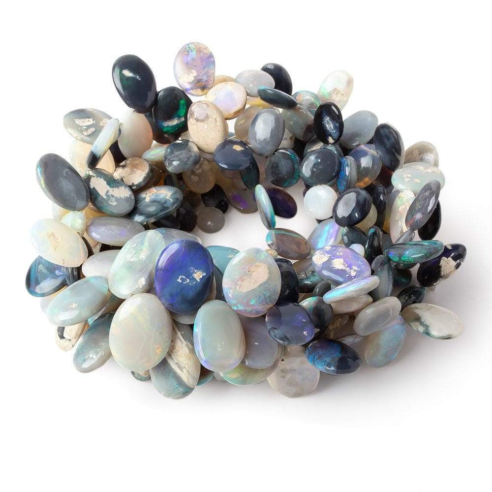 5x5-13x8mm Australian Opal top drilled nugget slices 18 inches 105 beads A (ONLINE ORDER ONLY)