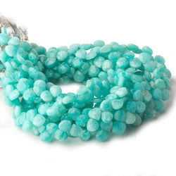 5x5-6x6mm Amazonite faceted petite heart beads 7.75 inch 50 pieces A (ONLINE ORDER ONLY)