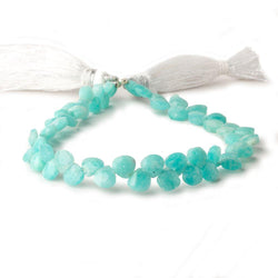 5x5-6x6mm Amazonite faceted petite heart beads 7.75 inch 50 pieces A (ONLINE ORDER ONLY)