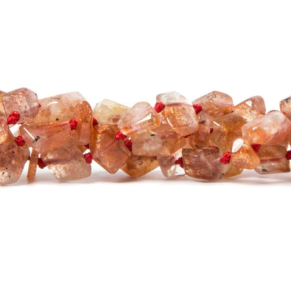 5x5-9.5x5mm Sunstone Faceted Nugget Beads 16 inch 65 pieces (ONLINE ORDER ONLY)