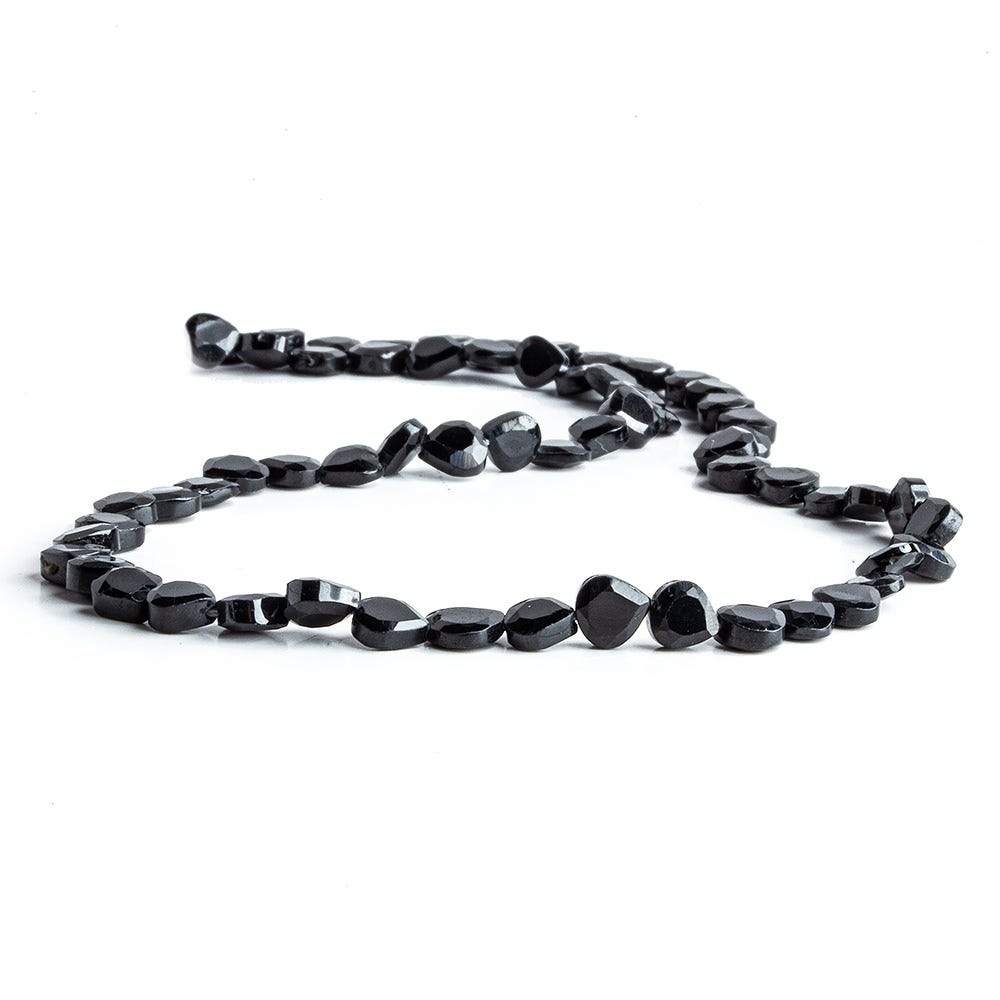 5x5mm Black Spinel Bezel Faceted Heart Beads 13.5 inch 67 pieces A Grade (ONLINE ORDER ONLY)