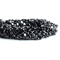 5x5mm Black Spinel Bezel Faceted Heart Beads 13.5 inch 67 pieces A Grade (ONLINE ORDER ONLY)