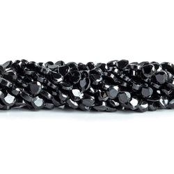 5x5mm Black Spinel Bezel Faceted Heart Beads 13.5 inch 67 pieces A Grade (ONLINE ORDER ONLY)