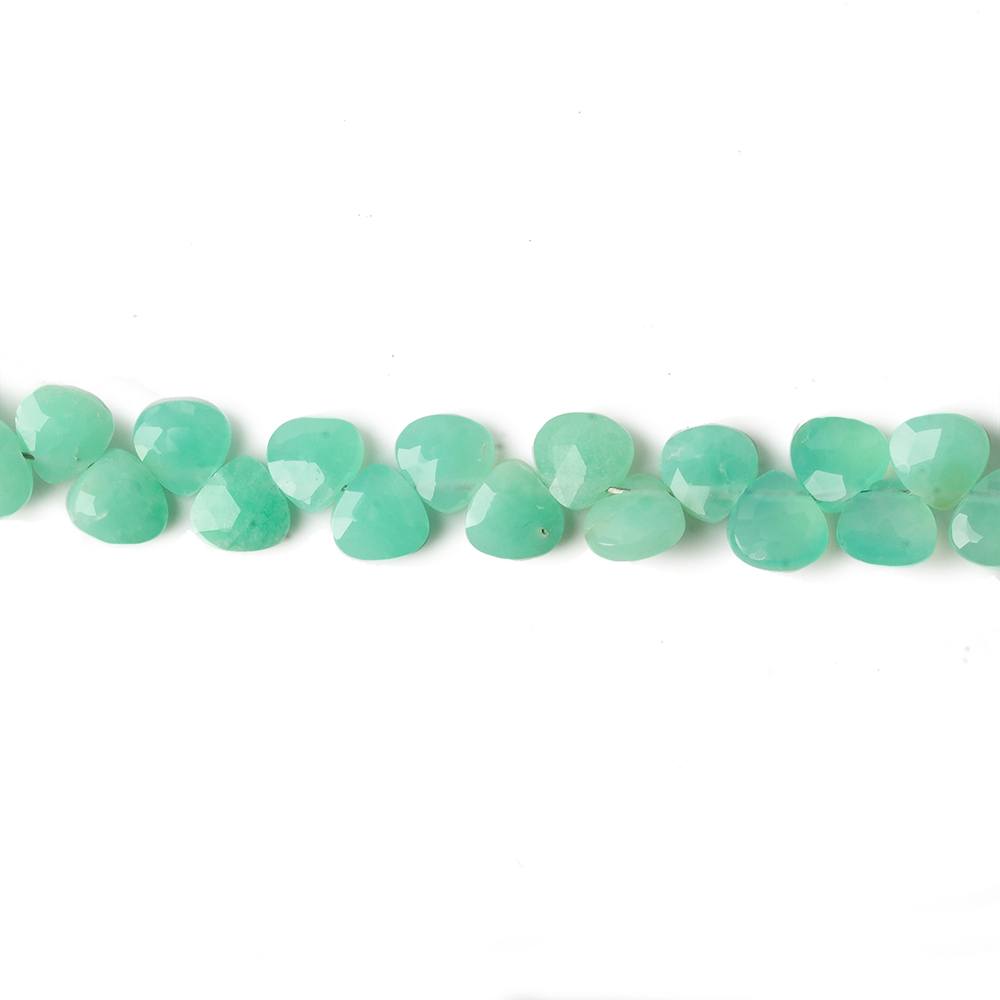5x5mm Chrysoprase Heart Micro-Briolette Beads 6 inch 54 pieces (ONLINE ORDER ONLY)