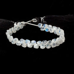 Rainbow Moonstone Heart Micro-Briolette Beads 6 inch 50 pieces (ONLINE ORDER ONLY)