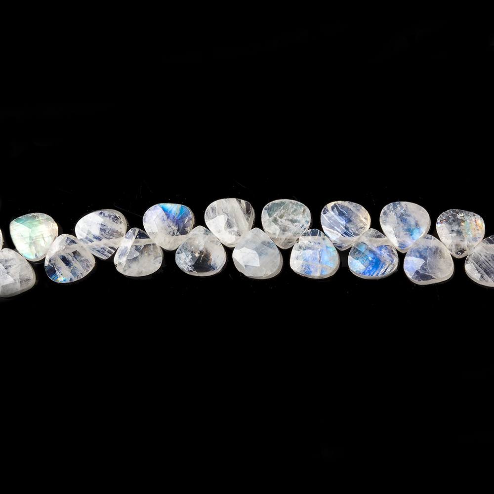 Rainbow Moonstone Heart Micro-Briolette Beads 6 inch 50 pieces (ONLINE ORDER ONLY)