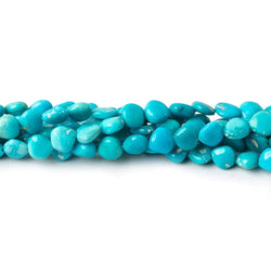 5x5mm Turquoise straight drilled plain hearts 8 inch 38 beads (ONLINE ORDER ONLY)