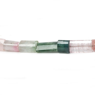 5x6-11x7mm Multi Color Tourmaline plain tube beads 16 inch 37 pieces A Grade (ONLINE ORDER ONLY)
