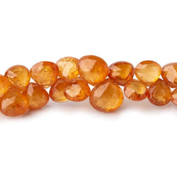 5x6-9x10mm Mandarin Garnet Faceted Heart Beads 9 inch 59 pieces AAA (ONLINE ORDER ONLY)
