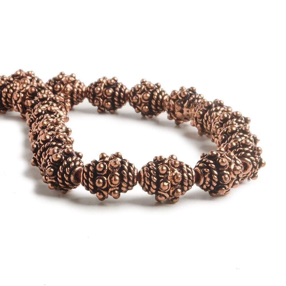 5x8.5mm Copper Bead Cap Bali with Granulation and Twisted Wire 8 inch 40 pcs (ONLINE ORDER ONLY)