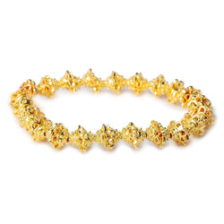 5x9mm 22kt Gold Plated Copper Bead Cap Bali Style 8 inch 44 pieces (ONLINE ORDER ONLY)