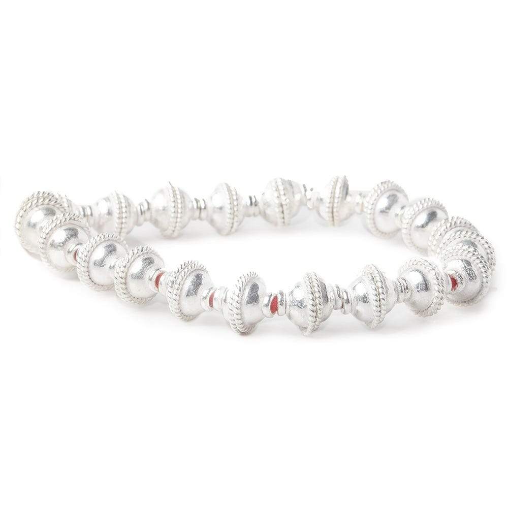 5x9mm Sterling Silver Plated Copper Bead Cap 8 inch 42 pcs (ONLINE ORDER ONLY)