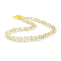 6-10.5mm Lemon Quartz Faceted Rondelles 16 inch 81 Beads AA (ONLINE ORDER ONLY)