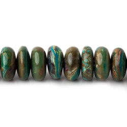 6-10mm Blue Peruvian Opal plain rondelle beads 20 inch 121 pieces AA (ONLINE ORDER ONLY)