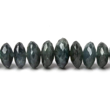 4-11mm Blue Sapphire German Faceted Rondelles 16 inch 142 pieces (ONLINE ORDER ONLY)