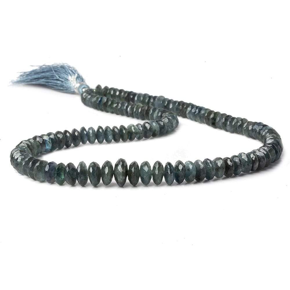 4-11mm Blue Sapphire German Faceted Rondelles 16 inch 142 pieces (ONLINE ORDER ONLY)