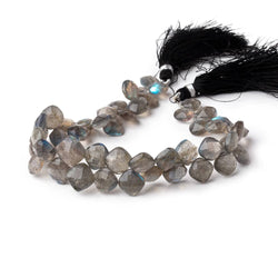 6-10mm Labradorite Faceted Pillow Beads 8 inch 44 pieces (ONLINE ORDER ONLY)