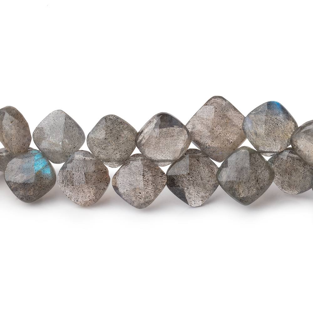 6-10mm Labradorite Faceted Pillow Beads 8 inch 44 pieces (ONLINE ORDER ONLY)