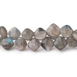 6-10mm Labradorite Faceted Pillow Beads 8 inch 44 pieces (ONLINE ORDER ONLY)