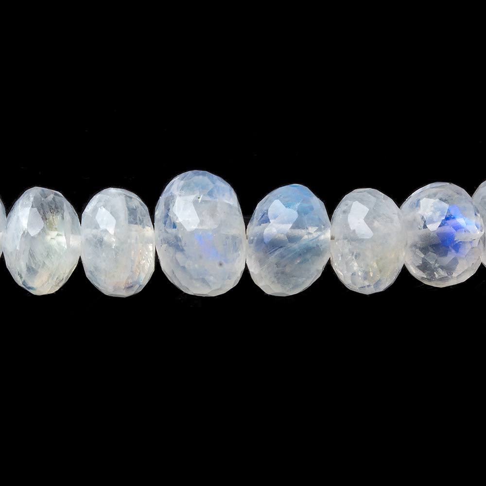 6-10mm Rainbow Moonstone Faceted Rondelle Beads 16 inches 81 beads (ONLINE ORDER ONLY)