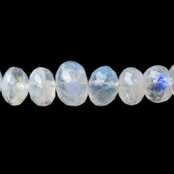 6-10mm Rainbow Moonstone Faceted Rondelle Beads 16 inches 81 beads (ONLINE ORDER ONLY)