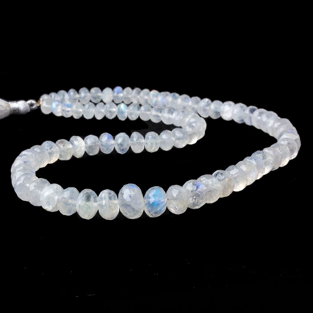 6-10mm Rainbow Moonstone Faceted Rondelle Beads 16 inches 81 beads (ONLINE ORDER ONLY)