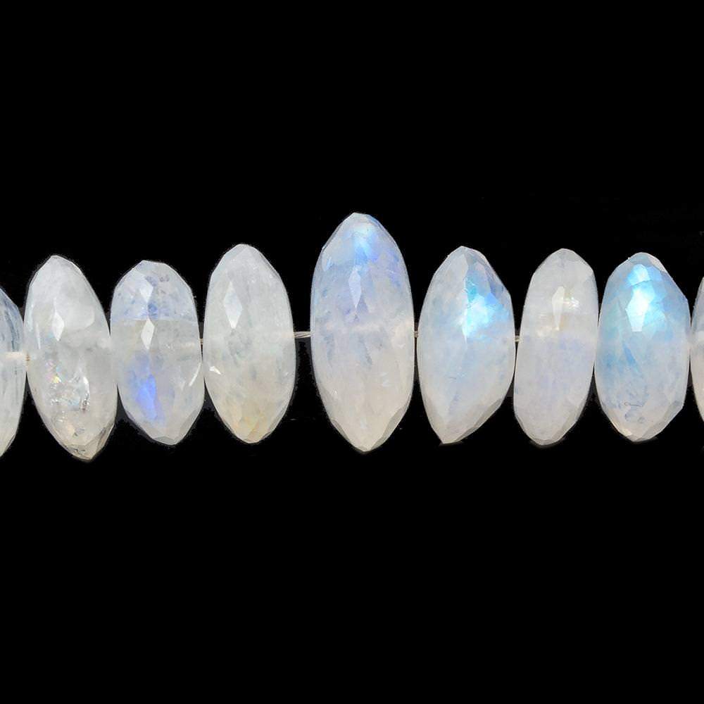 6-10mm Rainbow Moonstone German Faceted Rondelle Beads 16 inch 114 pcs AA (ONLINE ORDER ONLY)