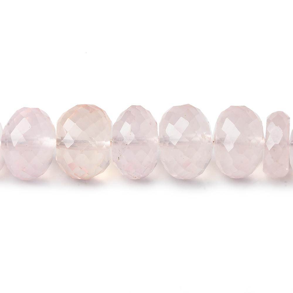6-10mm Rose Quartz faceted rondelle beads 16 inch 89 pieces AA (ONLINE ORDER ONLY)