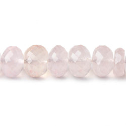 6-10mm Rose Quartz faceted rondelle beads 16 inch 89 pieces AA (ONLINE ORDER ONLY)