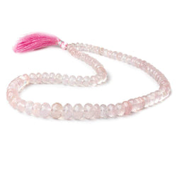 6-10mm Rose Quartz faceted rondelle beads 16 inch 89 pieces AA (ONLINE ORDER ONLY)
