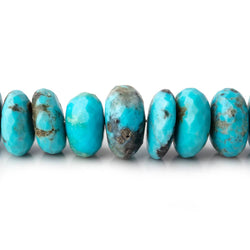 6-10mm Sleeping Beauty Turquoise Faceted Rondelle Beads 16 inch 106 pieces AA (ONLINE ORDER ONLY)