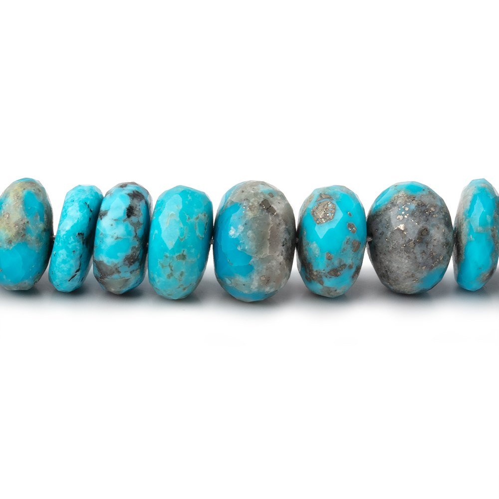 6-10mm Sleeping Beauty Turquoise Faceted Rondelle Beads 16 inch 95 pieces AA (ONLINE ORDER ONLY)
