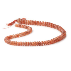 6-10mm Sunstone Plain Rondelle Beads 14 inch 90 pieces (ONLINE ORDER ONLY)
