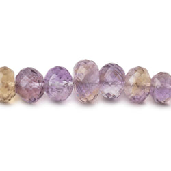 6-11mm Ametrine Faceted Rondelle Beads 16 inch 89 pieces (ONLINE ORDER ONLY)
