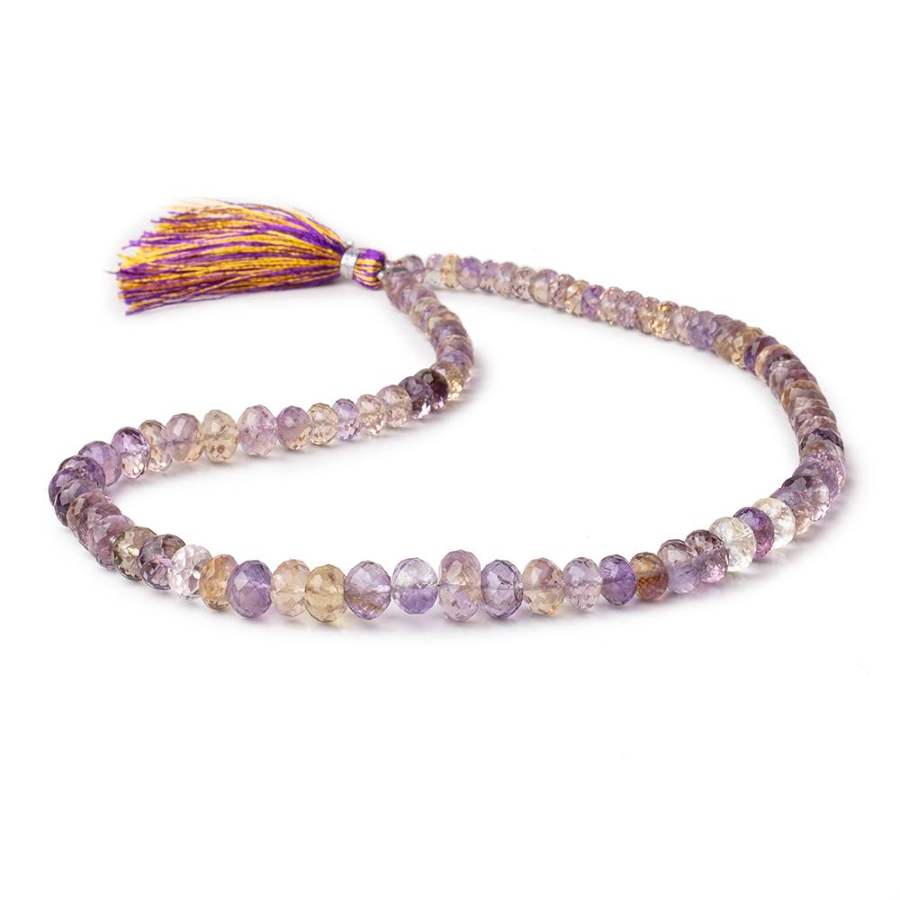 6-11mm Ametrine Faceted Rondelle Beads 16 inch 89 pieces (ONLINE ORDER ONLY)