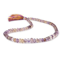 6-11mm Ametrine Faceted Rondelle Beads 16 inch 89 pieces (ONLINE ORDER ONLY)