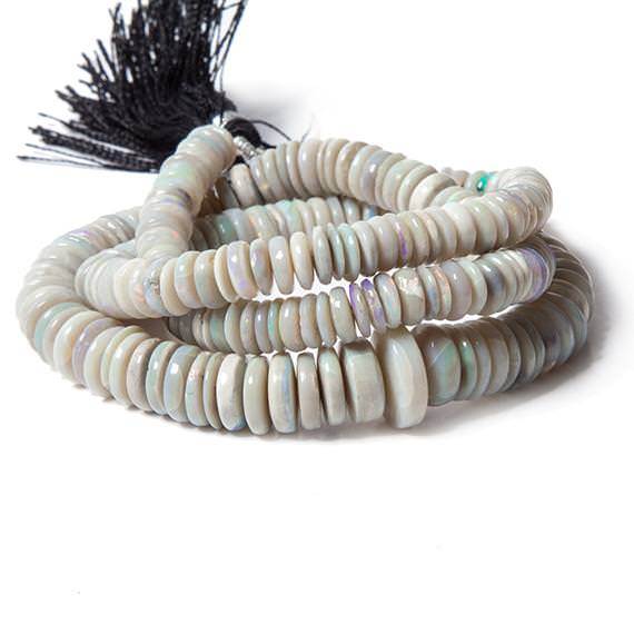 6-11mm Australia Opal plain rondelle beads 18 inch 130  A grade (ONLINE ORDER ONLY)