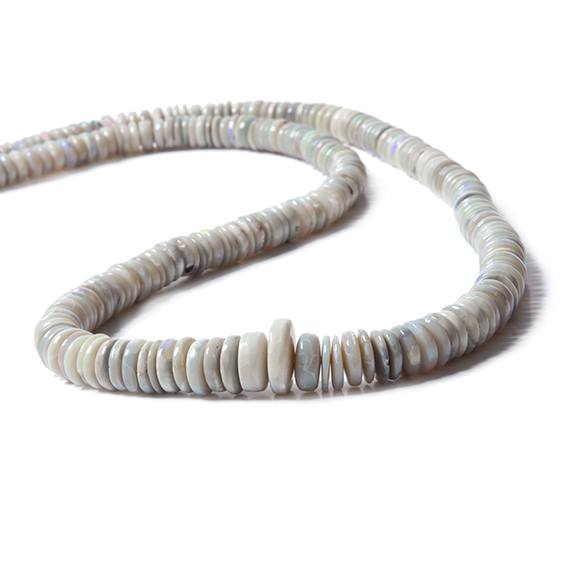 6-11mm Australia Opal plain rondelle beads 18 inch 130  A grade (ONLINE ORDER ONLY)