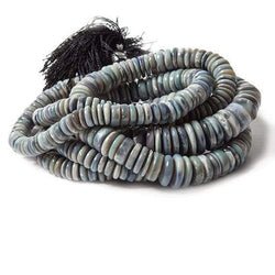 6-11mm Blue Gray Australian Opal Heshi Beads 20 inch 225 pieces A (ONLINE ORDER ONLY)