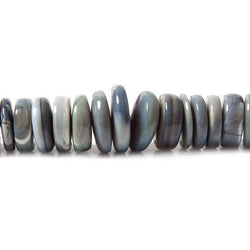 6-11mm Blue Gray Australian Opal Heshi Beads 20 inch 225 pieces A (ONLINE ORDER ONLY)