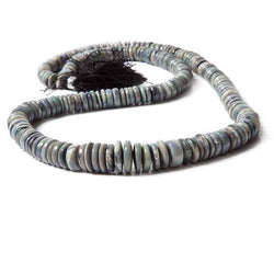 6-11mm Blue Gray Australian Opal Heshi Beads 20 inch 225 pieces A (ONLINE ORDER ONLY)