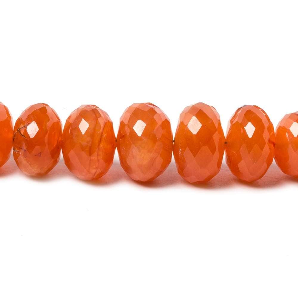 6-11mm Carnelian Faceted Rondelle Beads 15.5 inch 71 pieces (ONLINE ORDER ONLY)