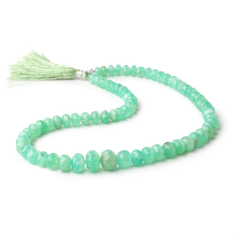 6-11mm Chrysoprase Faceted Rondelle Beads 14 inch 70 pieces AA (ONLINE ORDER ONLY)